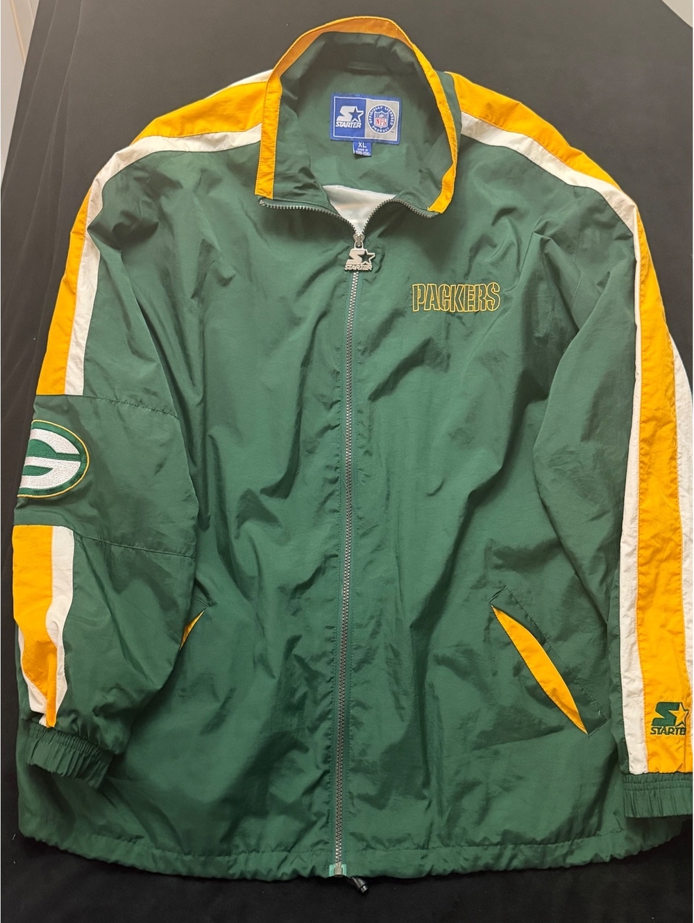 Vintage Green Bay Packers Starter NFL Windbreaker Jacket XL